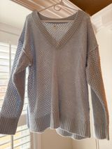 Aerie Sweater Knit Light Blue Soft L Photo 0