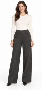 COS Charcoal Grey Wide-Leg Trousers size small wool blend Photo 0
