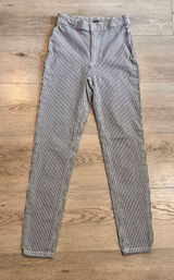 Free People Striped‎ High Waist Pants Size 25 Waist Belle Skinny Trouser Blue Photo 0