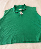 NWT We The Free Free People Sleeveless Polo Top XS Green Photo 0