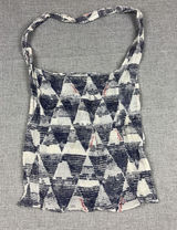 Free People Shoulder Bag Womens Medium Blue Geometric Cotton Boho Lightweight Photo 0
