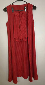 Boutique Wine Sleeveless Long Cardigan Shorts Pajama Lounge Set S NWOT Photo 0