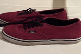 Vans Authentic Burgundy Canvas Lace Up‎ Low Top Sneakers Women Photo 0