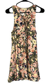 Olivaceous Pink Multicolor Floral Tropical Sleeveless Summer Dress Women Sz M Photo 0