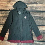 Colosseum Women's Large Gray Florida State‎ FSU Seminoles Hooded Coatigan Photo 0