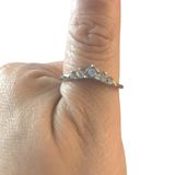 Elegant Silver and‎ Blue Gemstone Ring Photo 0