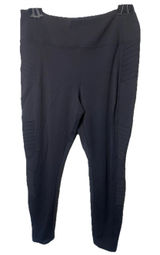 Athleta Delancey Moto Tight Pants Womens XL Black Leggings Zip Ankle Stretch Photo 0