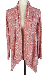 Coolibar Marietas Sun Wrap Jersey Cardigan Sweater Size S‎ Pink White UPF 50+ Photo 0