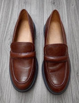 Madewell Bradley Lugsole Loafers Leather Penny Chunky Brown Cherry Wood 9.5 Photo 0
