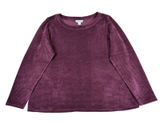Coldwater Creek Purple Ribbed Knit Long Sleeve Scoop Neck Top XL 601984 Photo 0