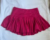Hot Pink Pleated Gold Hinge Skirt  Photo 0