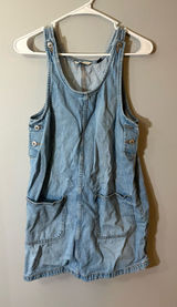 American Eagle Light Blue Overall Denim Pinafore Dress Photo 0