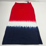 Lauren Ralph Lauren Red White‎ Blue Stretch Womens XS Skirt Side Slit NEW *FLAW Photo 0