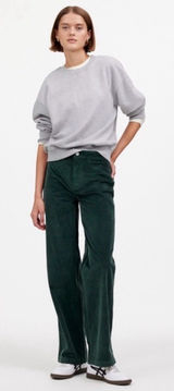 Madewell Emmett Wide Leg Corduroy Pants Welt Pocket Luxury Forest Stretch 29 Photo 0