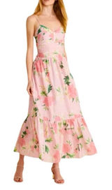 NWT Vineyard Vines Kentucky Derby Strappy Floral Maxi Dress in Pink‎ Size 16 Photo 0