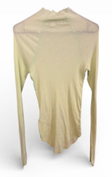 Koto Urban Outfitters Lime Green Mock Neck Ribbed Long Sleeve Top Small NEW Photo 0