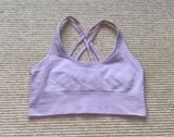 Women's Velocity Ultimate Sports Bra Strappy Textured Purple Size L Photo 0