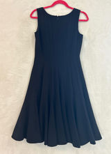 Calvin Klein Black Pintuck Pleated Fit and Flare Sleeveless Dress Size 4 Photo 0
