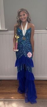 Blue Ashley Lauren Prom dress Photo 0