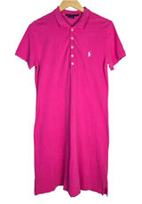 Ralph Lauren Sport Pink Cotton Pique Short Sleeve Polo Dress Large Photo 0