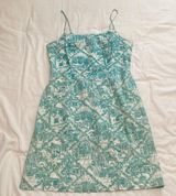 Lilly Pulitzer Blue and White Printed Dress Photo 0