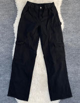 Playboy Pacsun Black Cargo Carpenter Pants 100% Cotton Streetcore Dark Grunge Photo 0