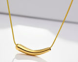 Minimalist Gold Bar Necklace Sleek Modern Choker Style Jewelry Photo 0