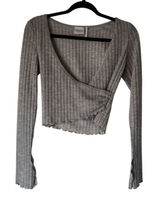 UO Out From Under Grey Fairy Long Sleeve Crop Top Size S Dainty Going Out Photo 0