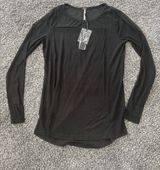 Poof Apparel Sheer shoulder and arm long sleeve blouse Photo 0