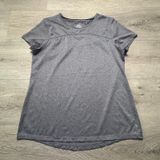 Danskin Now Womens Grey Heather Dri-More Activewear‎ Top Back Cutout Large 12-14 Photo 0