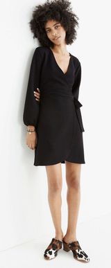 Madewell Texture & Thread Long-Sleeve Side-Tie Dress Photo 0