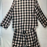 Victoria'S Secret Plaid Flannel Pj’S‎ M Pink/Black W/Gold Thread Preowned Photo 0