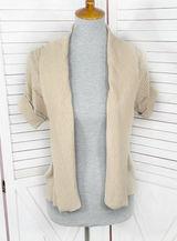 Dress Barn Vintage Open Front Cardigan Topper‎ Sweater Tan Small Photo 0