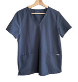 Figs casma gray scrubs top pockets women's size medium casual shirt nurse Photo 0