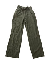 Ci Sono Wide Leg Pants Women Small Olive Linen‎ Blend Paperbag Waist LP42 Safari Photo 0