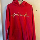 PINK from Victoria’s Secret Red and Gold Hoodie Size Large Photo 0