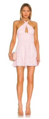 For‎ Love and Lemons Carmela Lace Mini Dress Pink Purple S $269 Photo 0