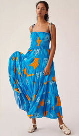 Anthropologie Hutch Flynn Smocked Printed Maxi Dress Photo 0