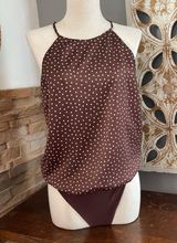 Abercrombie & Fitch Brown Polka Dot Bodysuit size M Photo 0