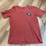 Pressbox Red V-Neck T-Shirt Georgia Bulldog size small Photo 0