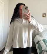 Cream Quarter-Zip Aerie Pullover Photo 0