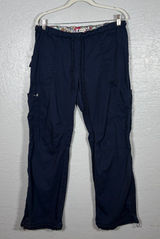 Koi Women L Regular Navy Blue Lindsey Scrub Pants Cargo Pockets Nursing Dental Photo 0