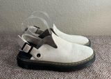DR MARTENS Carlson Mules Shoes CREAM WARM SAND SUEDE LEATHER SZ 7L Boho Preppy Photo 0