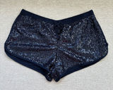Victoria's Secret Sequin Pajama Shorts Small Navy Blue Sparkly Glam Loungewear Photo 0