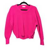 Elodie Sweater Bright Pink Ribbed Knit Crew Neck Long Sleeve‎ Top Large Photo 0