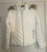Love tree white quilted puffer zip up jacket with fit hood. Never worn Photo 0