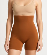 Skims Sculpting High Waist Mid Thigh Shorts‎ Cinnamon Brown Shapewear Size M/L Photo 0
