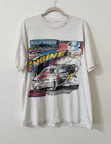 Brandy Melville John Galt Racing Graphic Tee White Motorsports Graphic T-Shirt One Size Photo 0