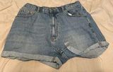 Design Hourglass Demin High Rise Slouchy Mom Shorts Midwash Photo 0
