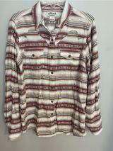 Ariat Striped Western Shirt in Rust, Cream & Teal Accents Photo 0